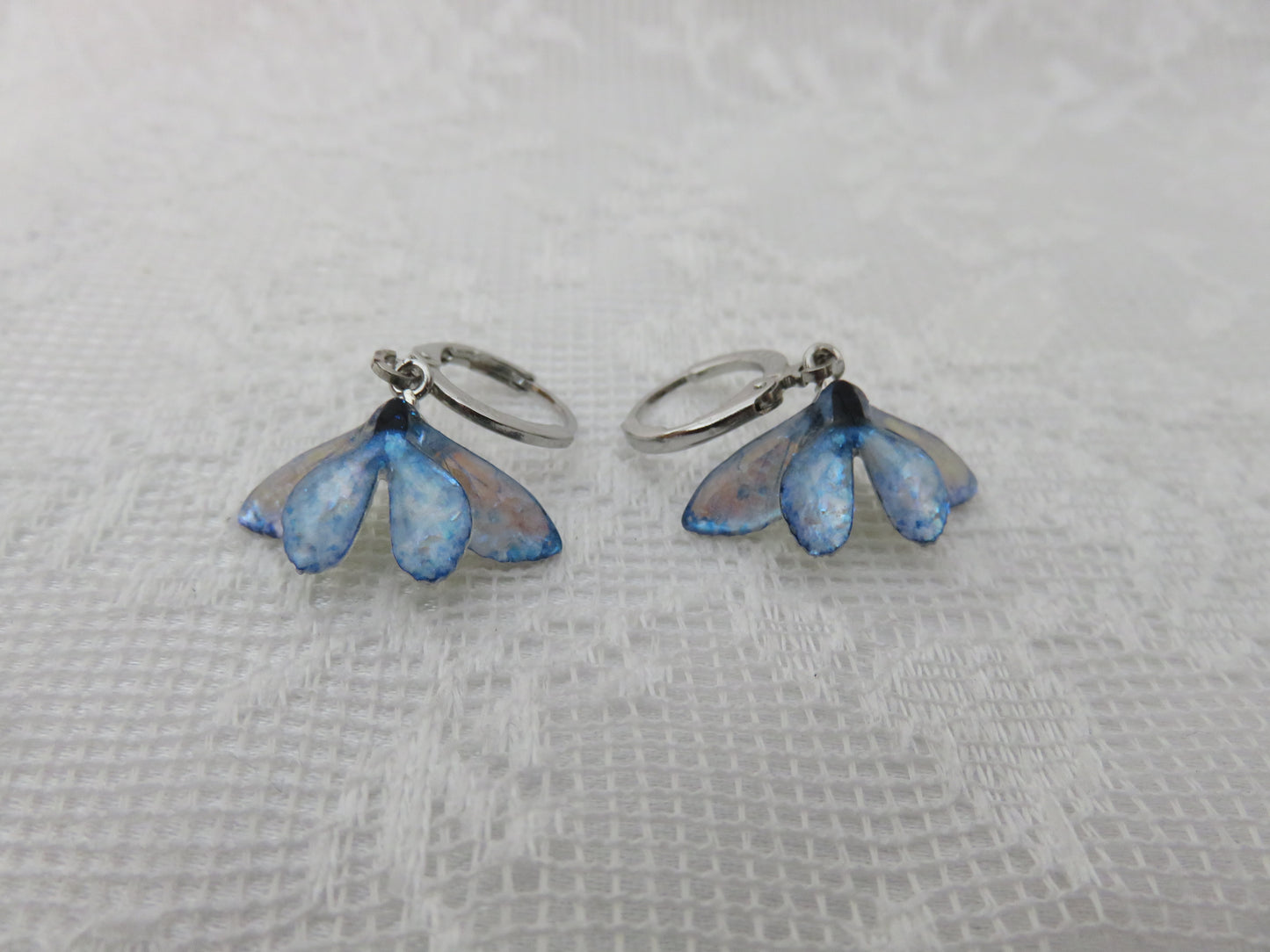 Iridescent Moonstone Butterfly Earrings