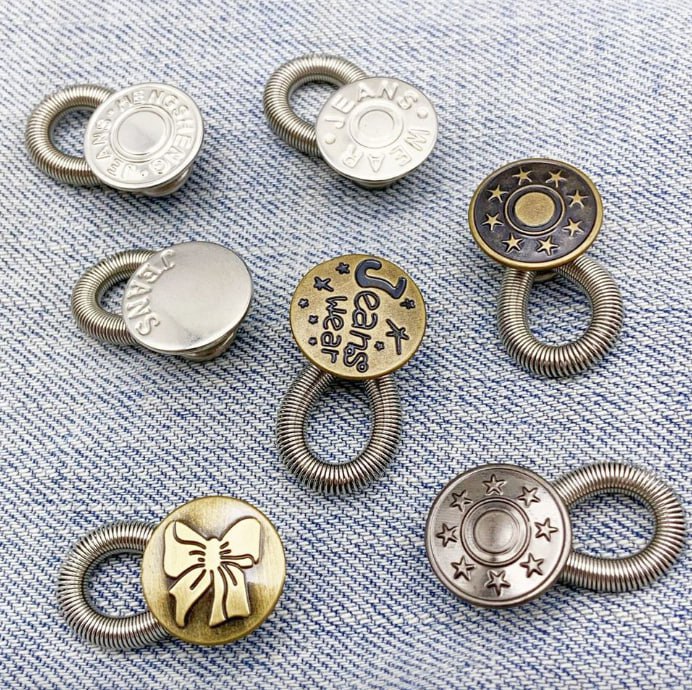 Antique Brass Waist Expander Buttons (Various Styles)
