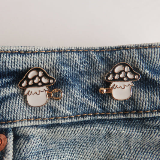 Black Mushroom Waist Buttons