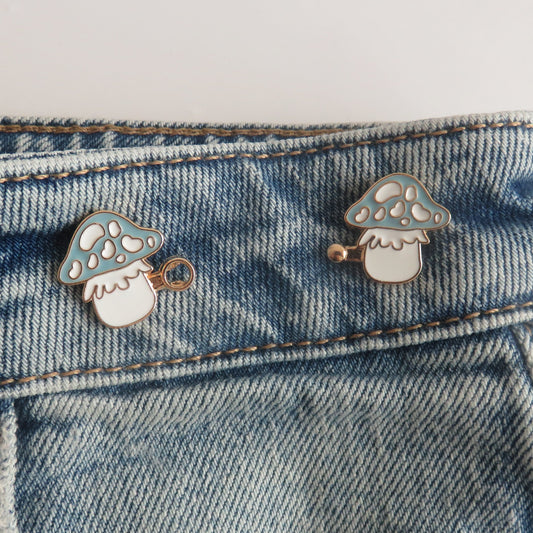 Blue Mushroom Waist Buttons