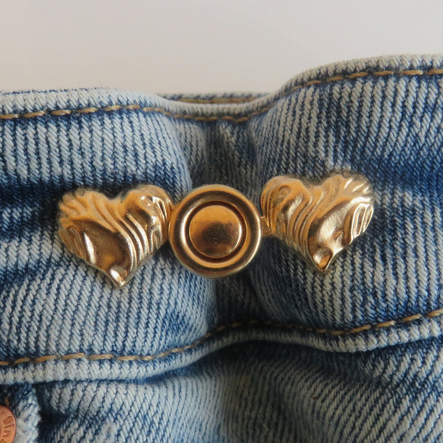 Gold Heart Waist Buttons