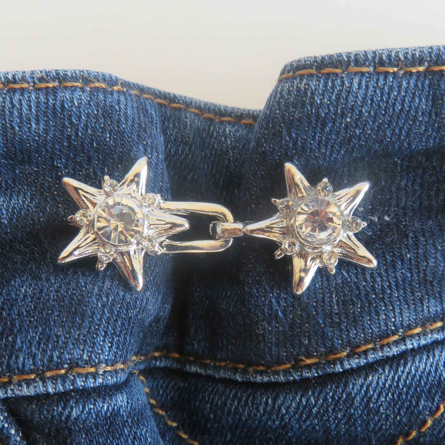 Five-Pointed Zircon Star Waist Buttons