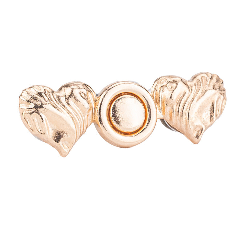 Gold Heart Waist Buttons