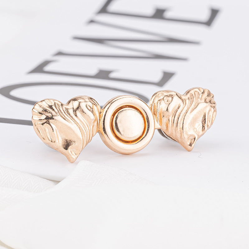 Gold Heart Waist Buttons