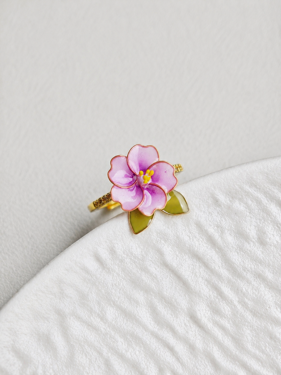 Hibiscus Flower Rings Adjustable