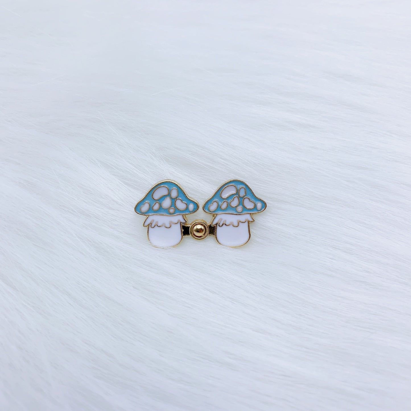 Blue Mushroom Waist Buttons