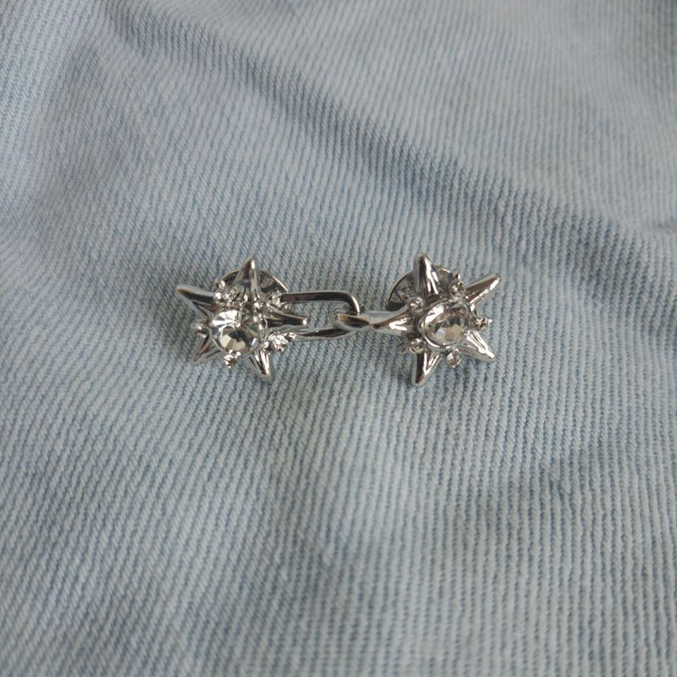 Five-Pointed Zircon Star Waist Buttons