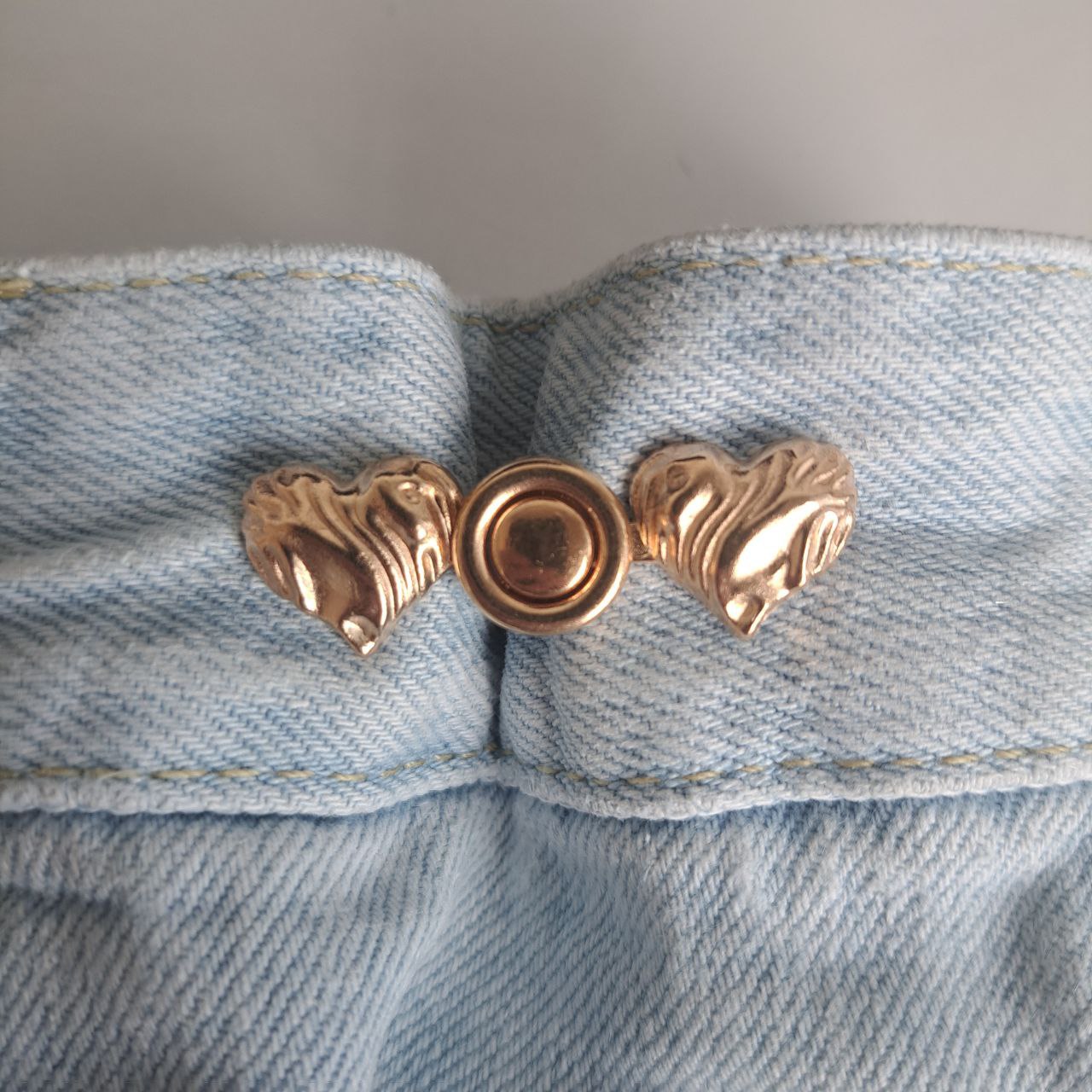 Gold Heart Waist Buttons