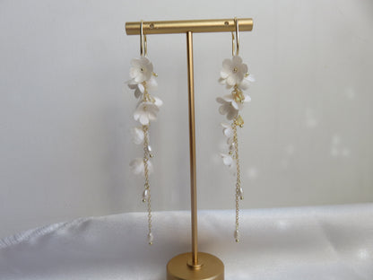Moonlit Blossom Pearl Drop Earrings