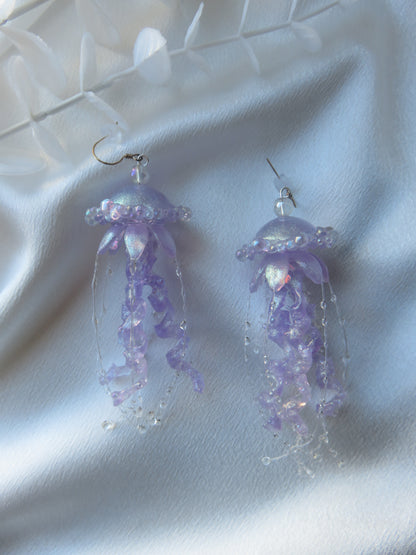 Lavender Jellyfish Earrings