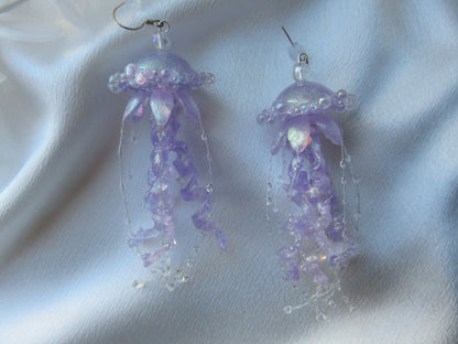 Lavender Jellyfish Earrings