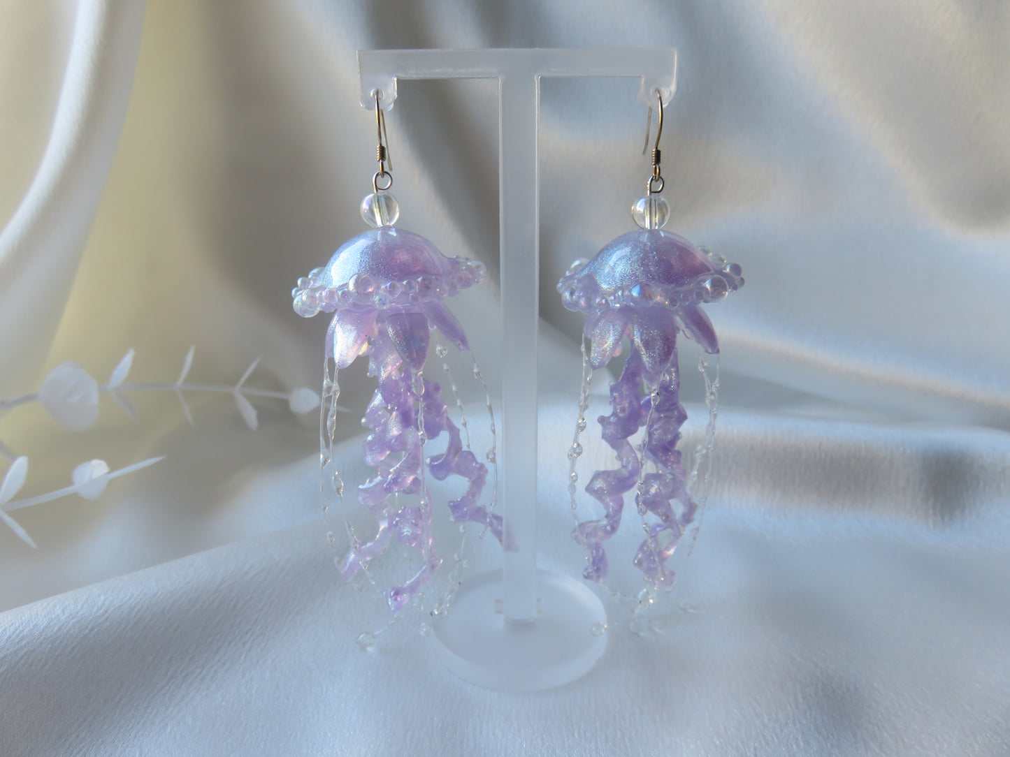 Lavender Jellyfish Earrings