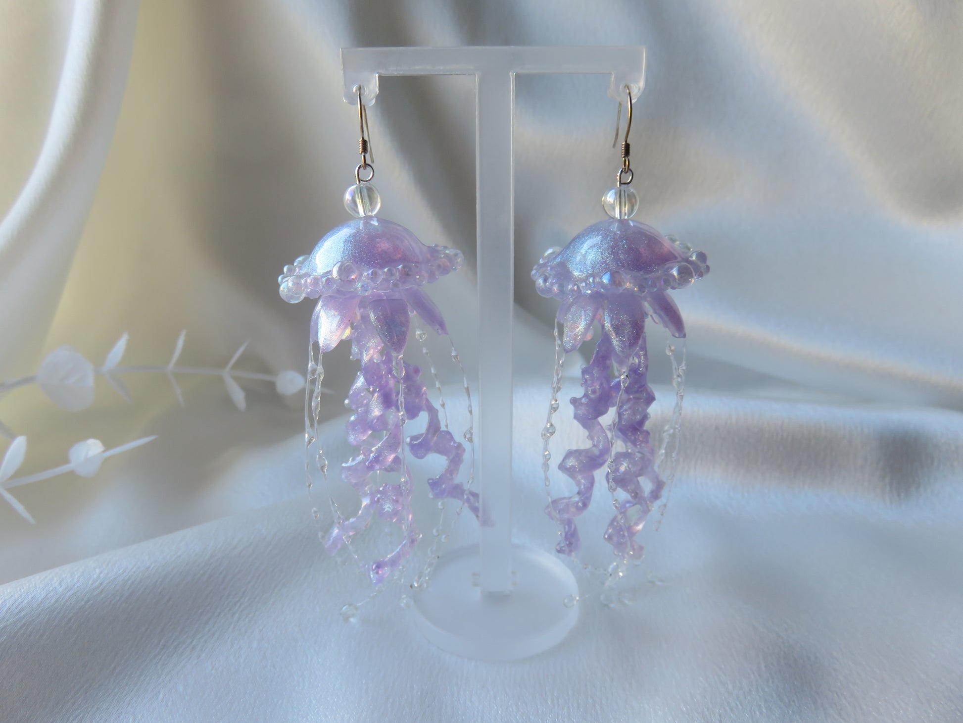 Lavender Jellyfish Earrings