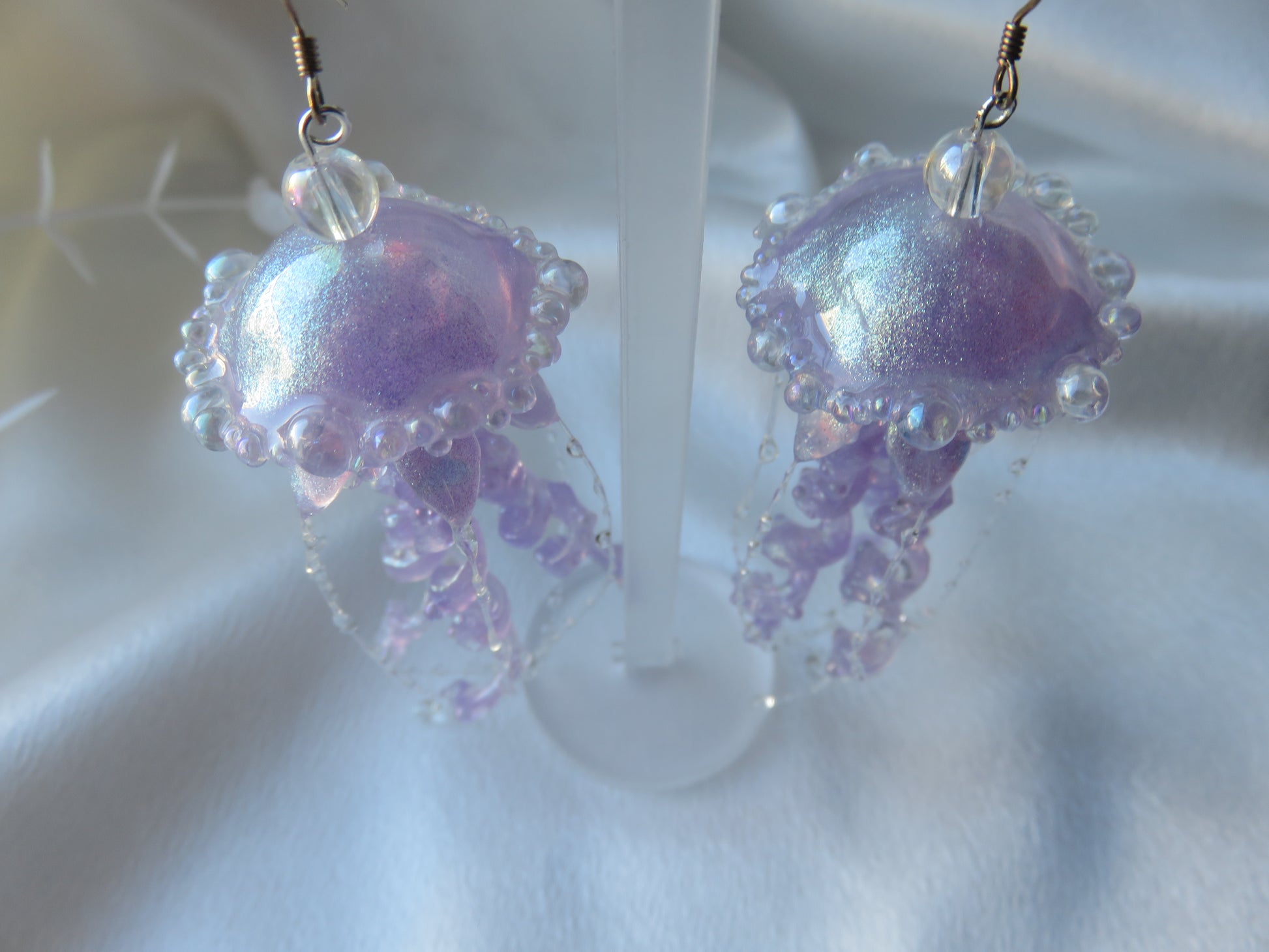 Lavender Jellyfish Earrings