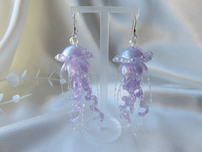 Lavender Jellyfish Earrings