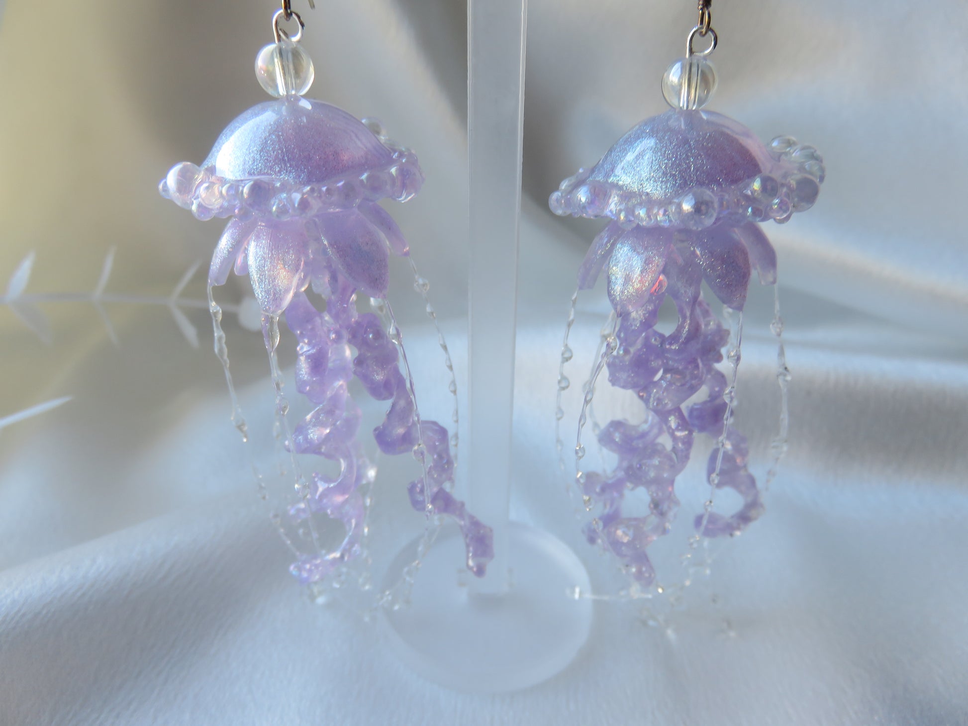 Lavender Jellyfish Earrings