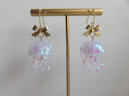 Aurora Jellyfish Bow Earrings