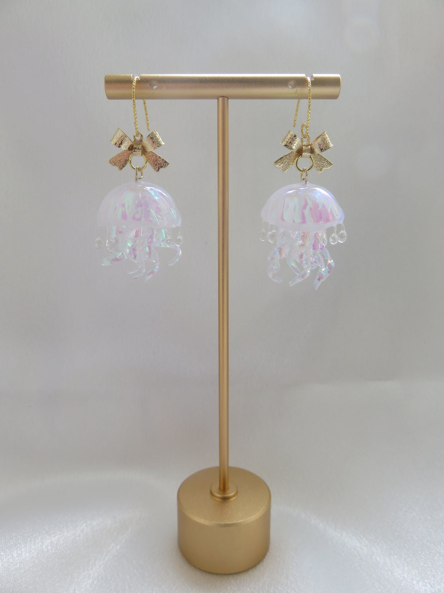 Aurora Jellyfish Bow Earrings