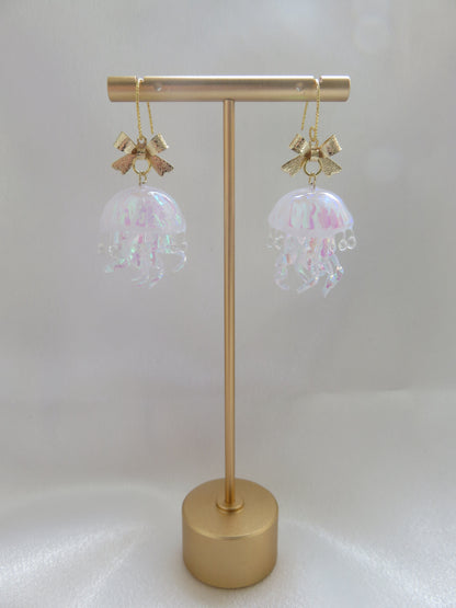 Aurora Jellyfish Bow Earrings