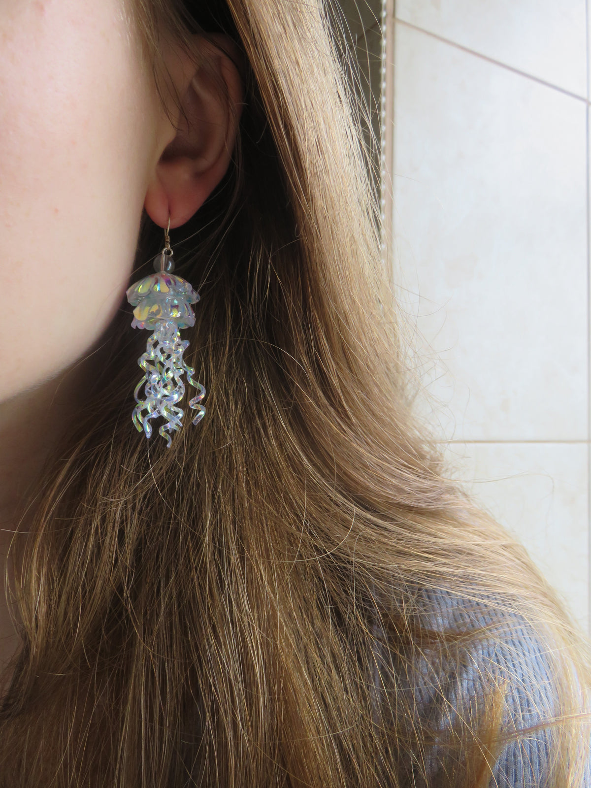 Holographic Jellyfish Earrings — view 5