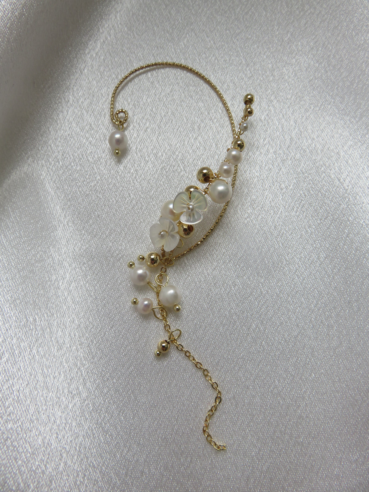 Gold Freshwater Pearl Ear Cuff — view 8