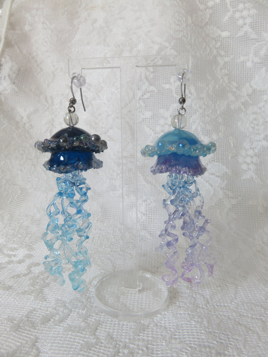 Asymmetric Jellyfish Earrings