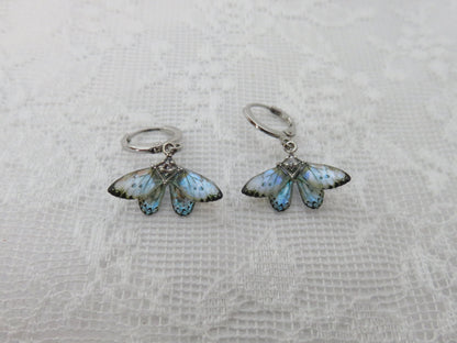Iridescent Moonstone Butterfly Earrings