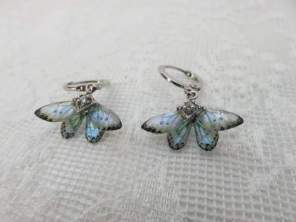 Iridescent Moonstone Butterfly Earrings