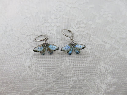 Iridescent Moonstone Butterfly Earrings