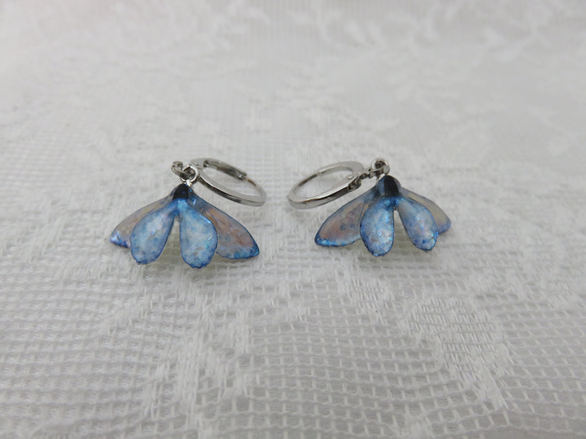 Iridescent Moonstone Butterfly Earrings — view 8