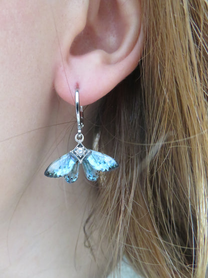 Iridescent Moonstone Butterfly Earrings