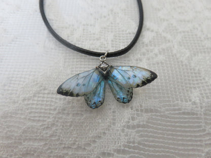 Blue Moonstone Butterfly Necklace
