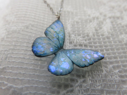 Light Blue Butterfly Necklace