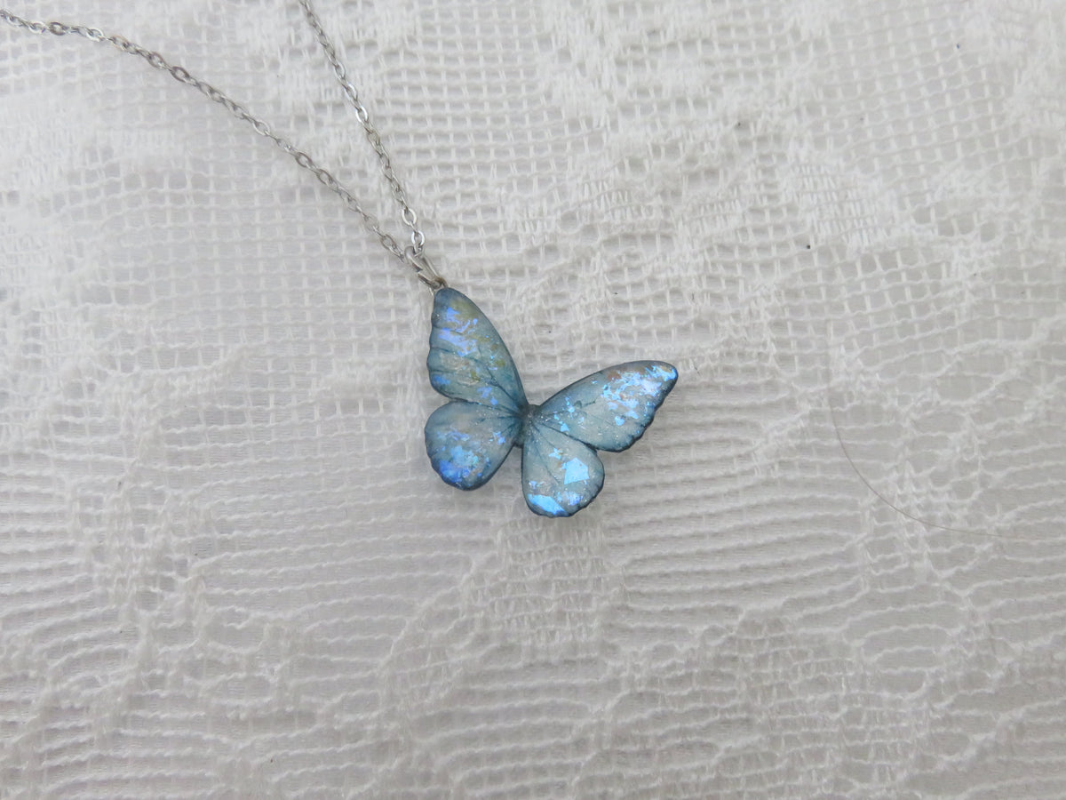 Light Blue Butterfly Necklace