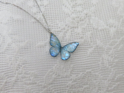 Light Blue Butterfly Necklace