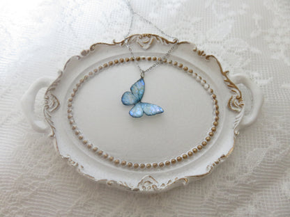 Light Blue Butterfly Necklace