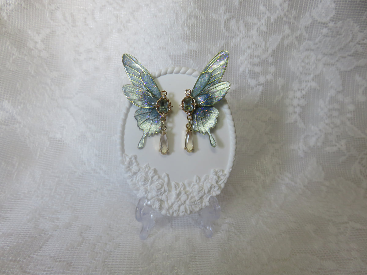 Fairy Butterfly Wing Earrings - Multiple Colors — view 6