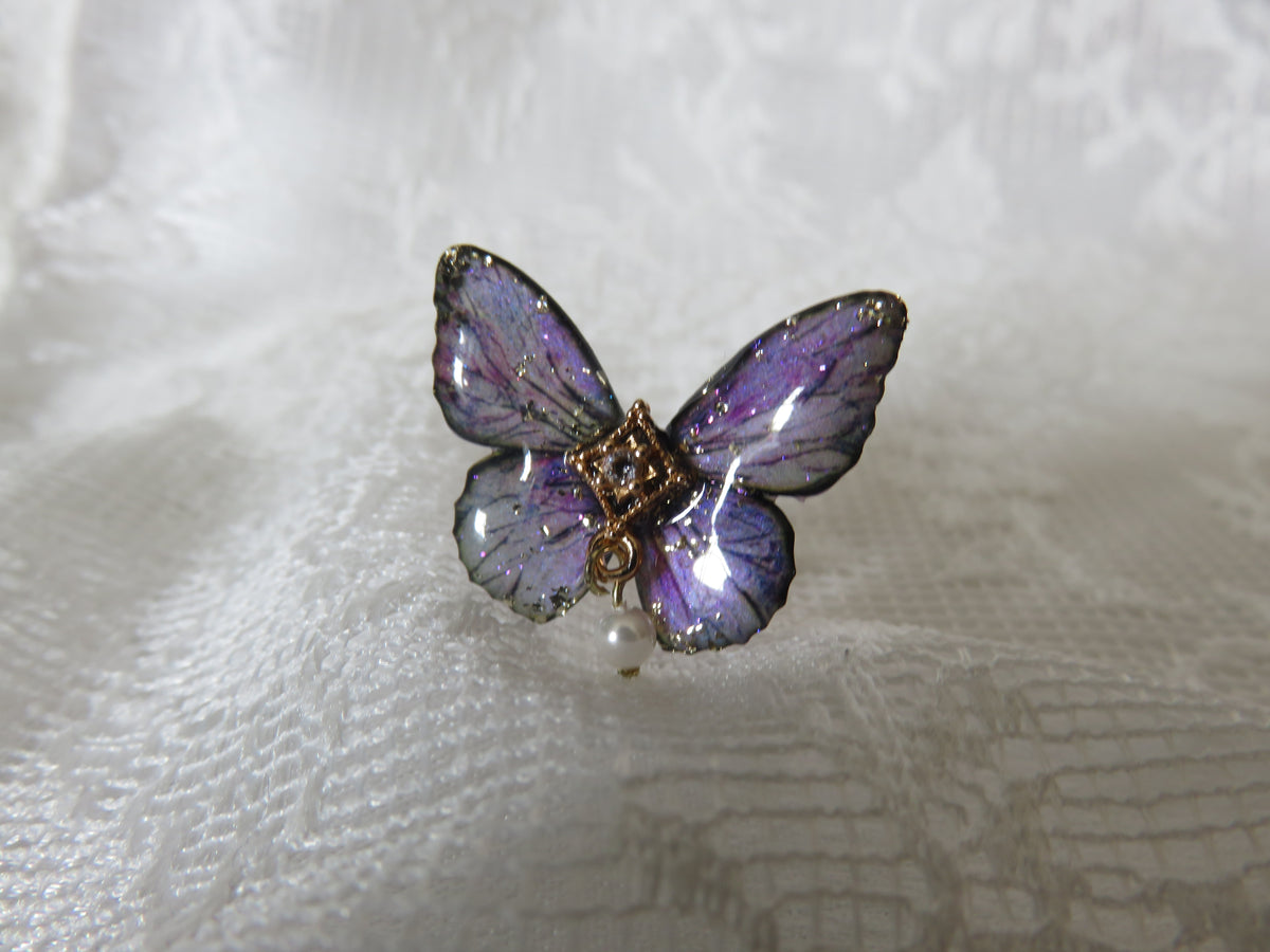 Purple Butterfly Adjustable Ring — view 5