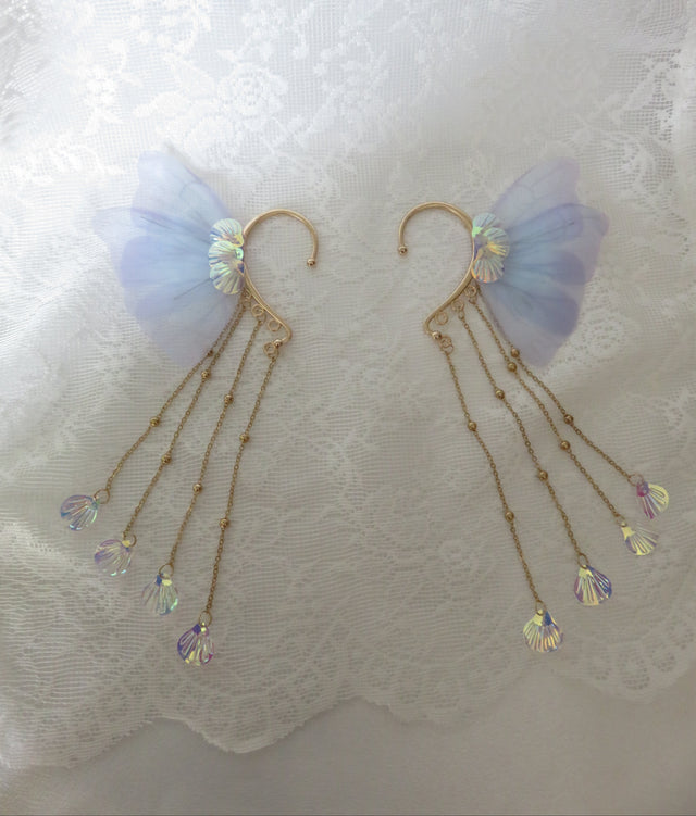 Fairy Wing Tassel Ear Cuffs