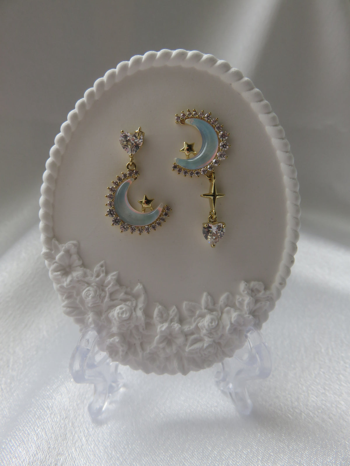 Gold Moon & Star Earrings — view 4