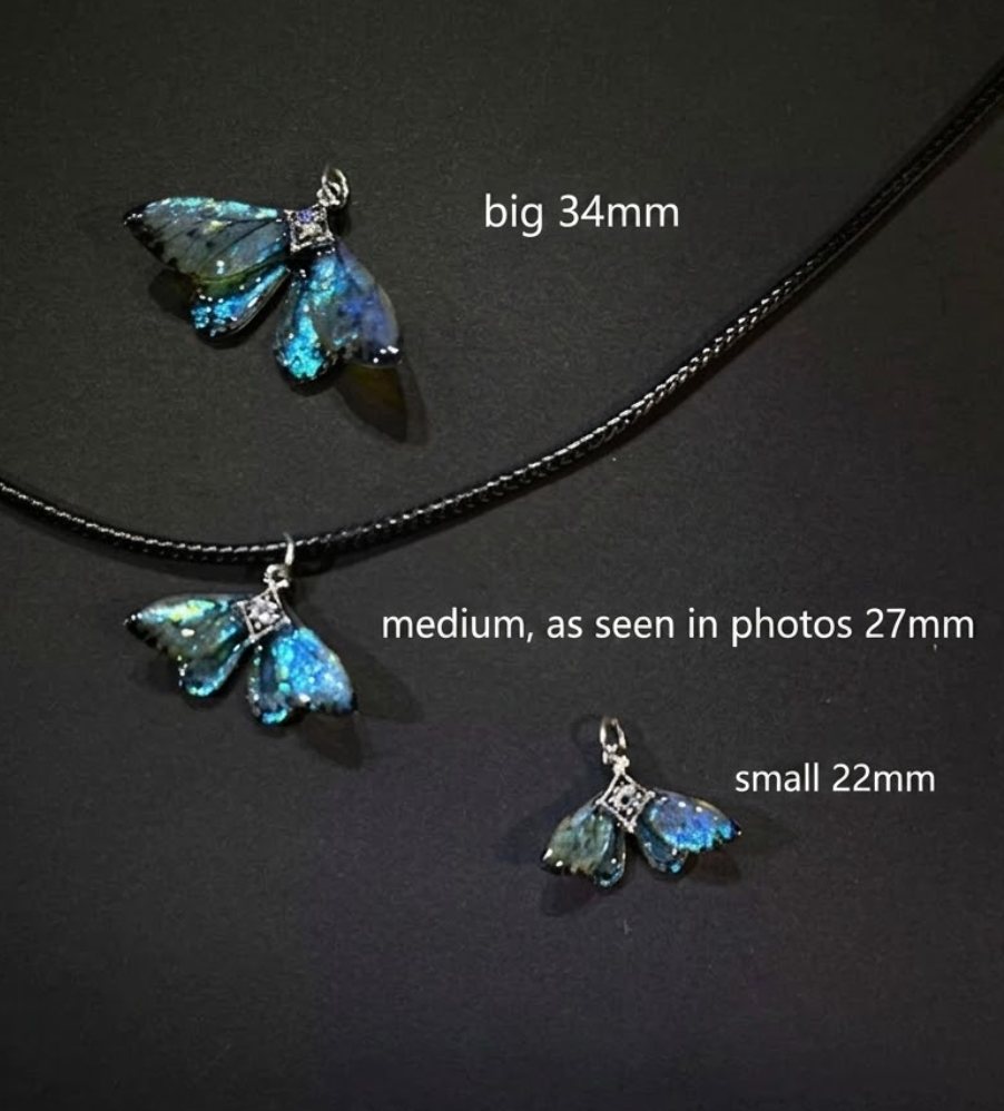 Moonstone Butterfly Fairy Necklace — view 10