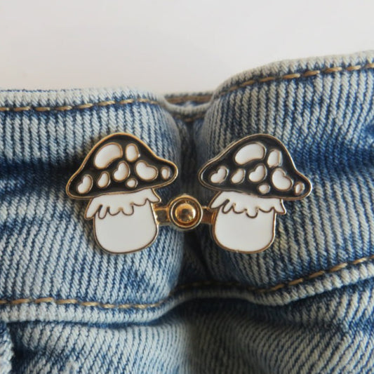 Black Mushroom Waist Buttons
