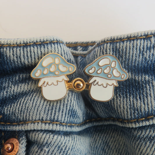 Blue Mushroom Waist Buttons