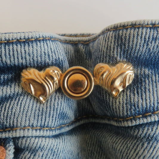 Gold Heart Waist Buttons