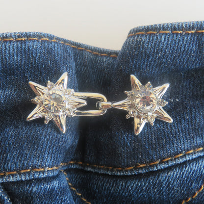 Five-Pointed Zircon Star Waist Buttons