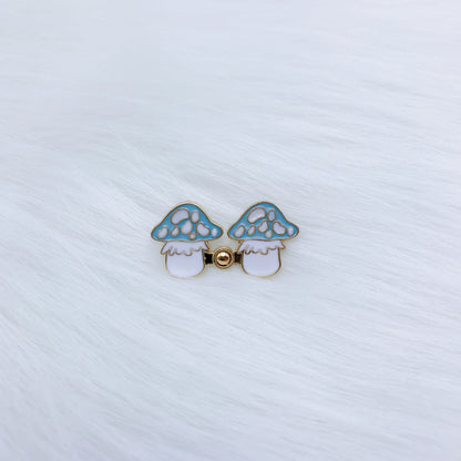 Blue Mushroom Waist Buttons