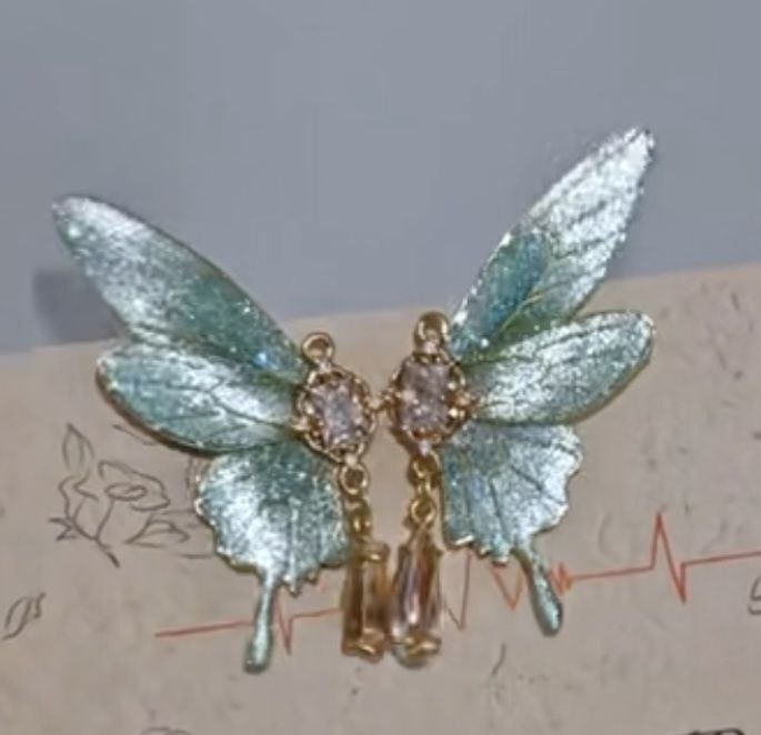 Fairy Butterfly Wing Earrings - Multiple Colors — view 9