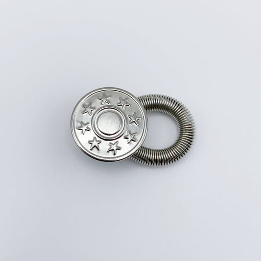 Silver Waist Expander Buttons (Various Styles)
