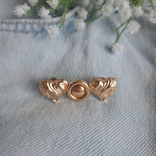 Gold Heart Waist Buttons